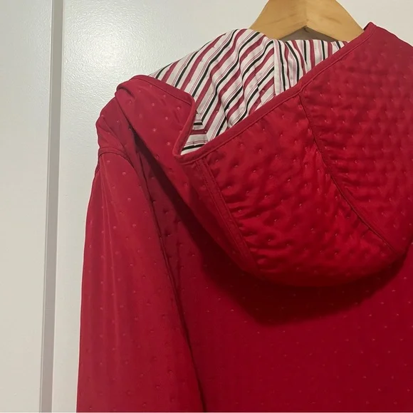 HILARY RADLEY - Vintage Red Quilted Jacket - Women’s L - Picture 6 of 13